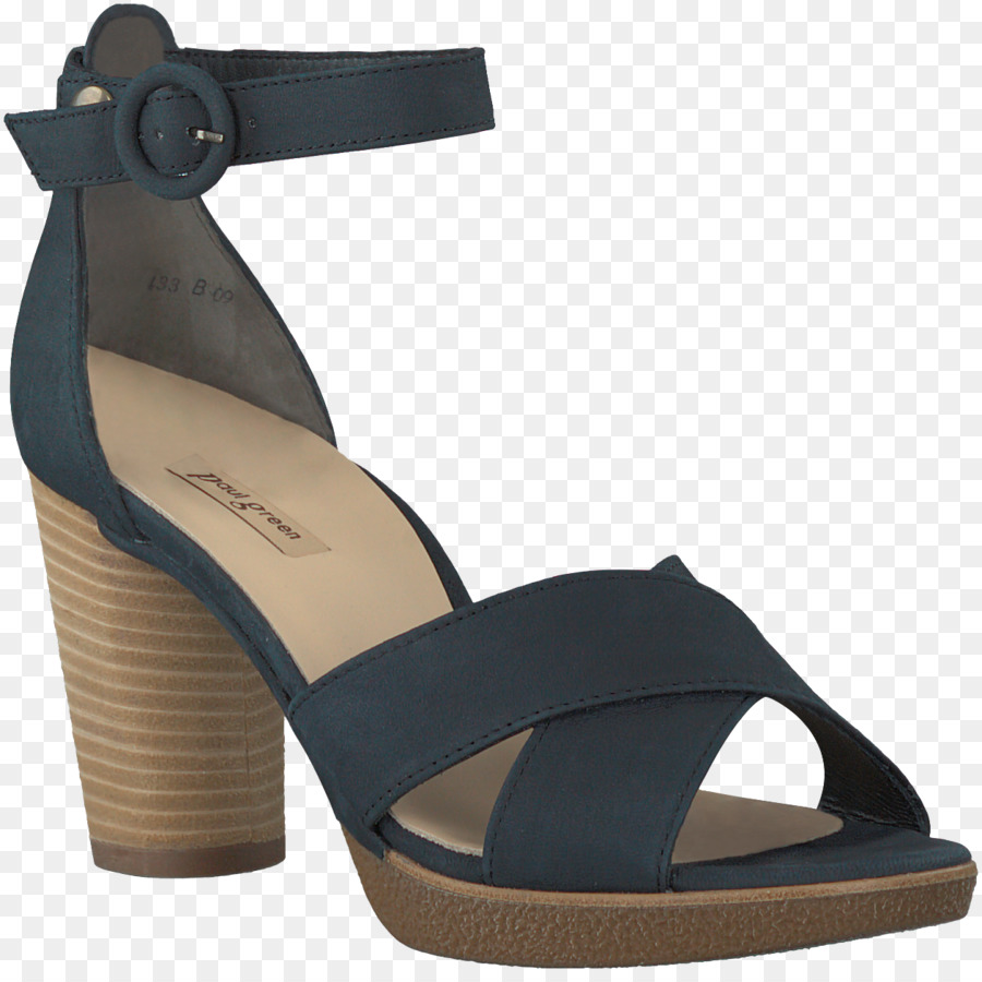 Tacón Alto Azul，Zapato PNG