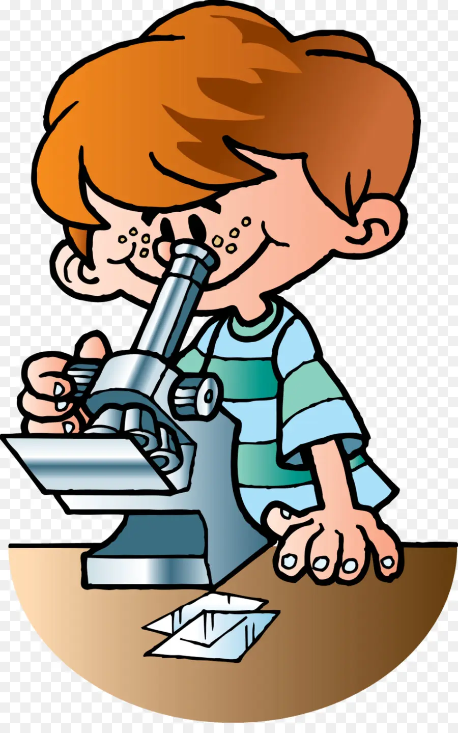 Niño Con Microscopio，Ciencia PNG