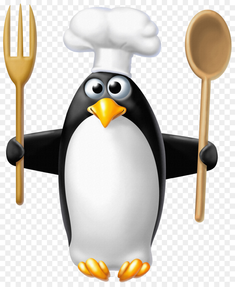 Chef Pingüino，Cocinando PNG