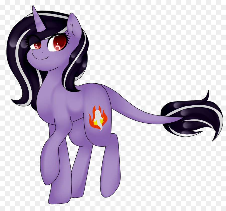 Poni Azul，Melena Morada PNG