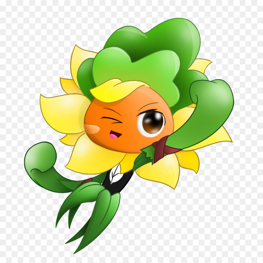 Personaje De Flor，Pétalos PNG