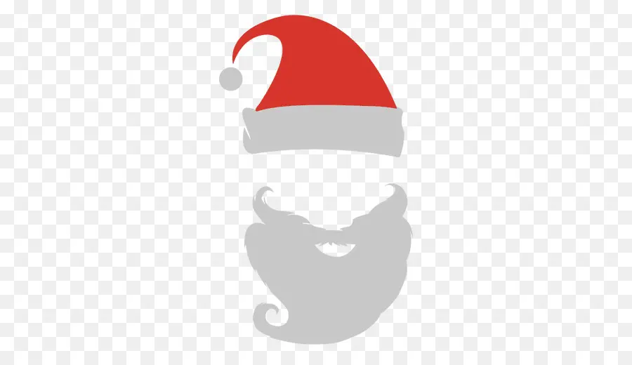 Gorro De Papá Noel Y Barba，Navidad PNG