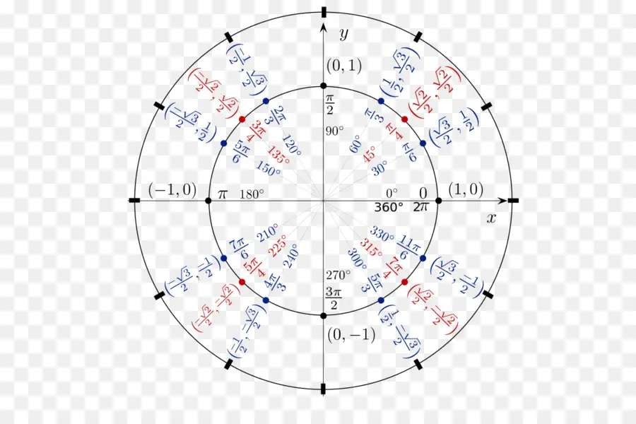 Circulo Unitario，Trigonometría PNG