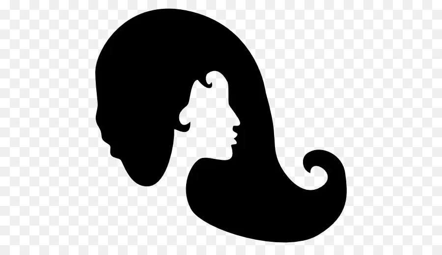 Silueta De Mujer，Cabello PNG