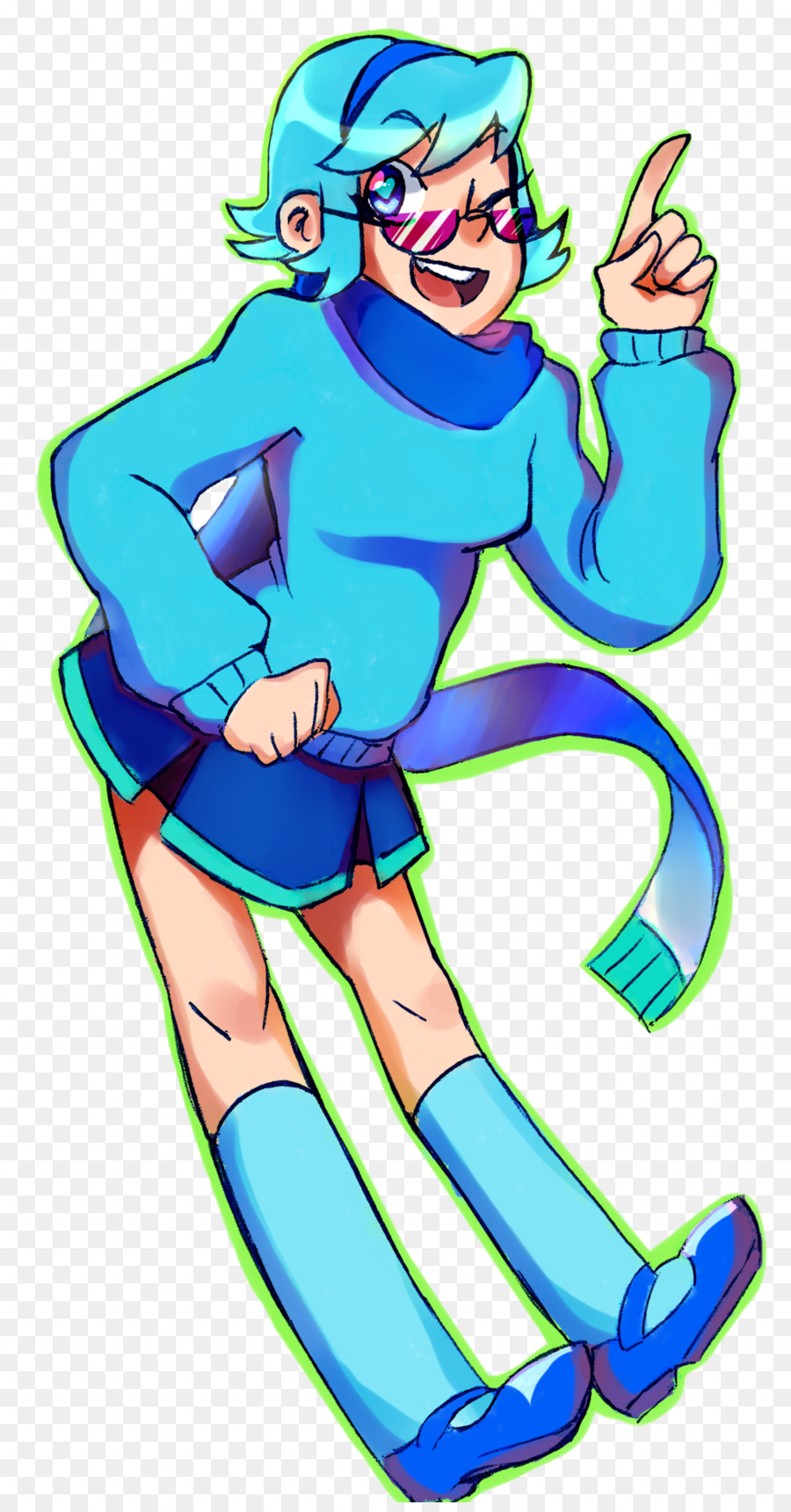 Personaje De Dibujos Animados，Azul PNG