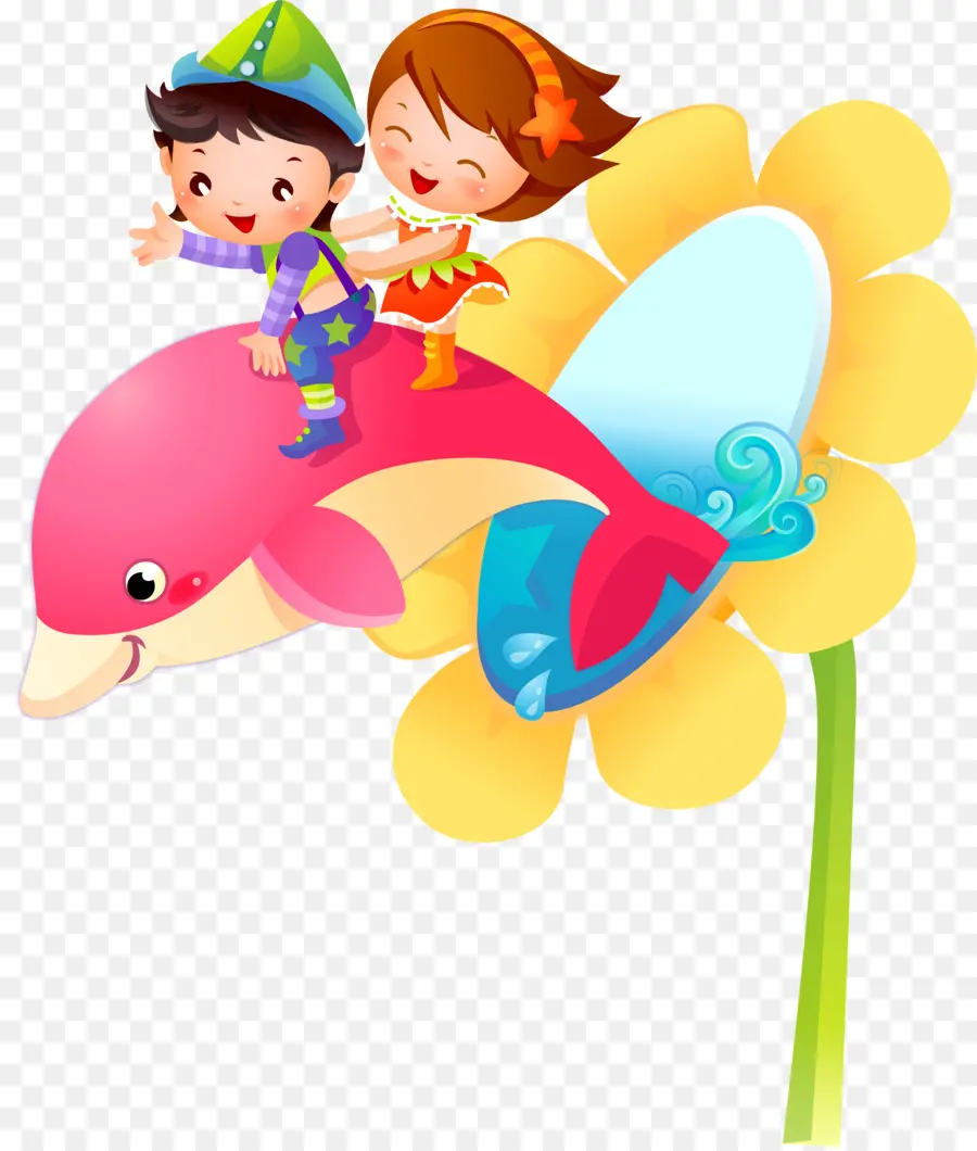 Niños Sobre Delfines，Niños PNG