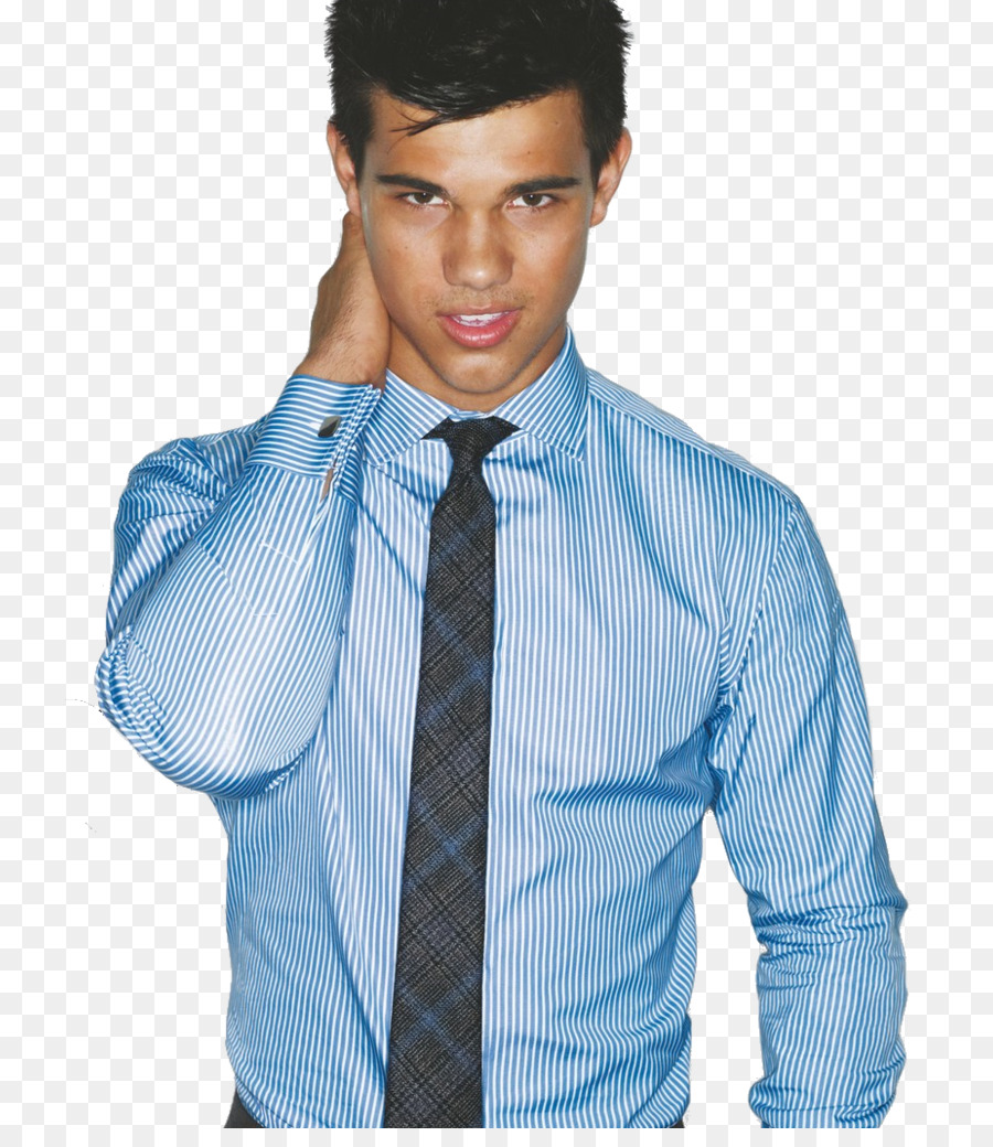 Hombre Con Camisa Azul，Atar PNG