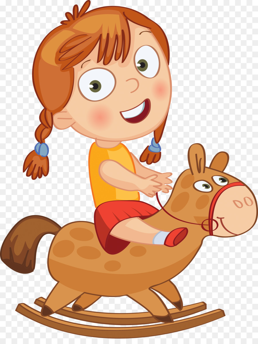 Chica En Caballito，Niño PNG