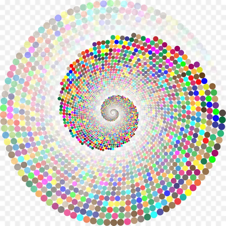 Espiral Colorida，Puntos PNG