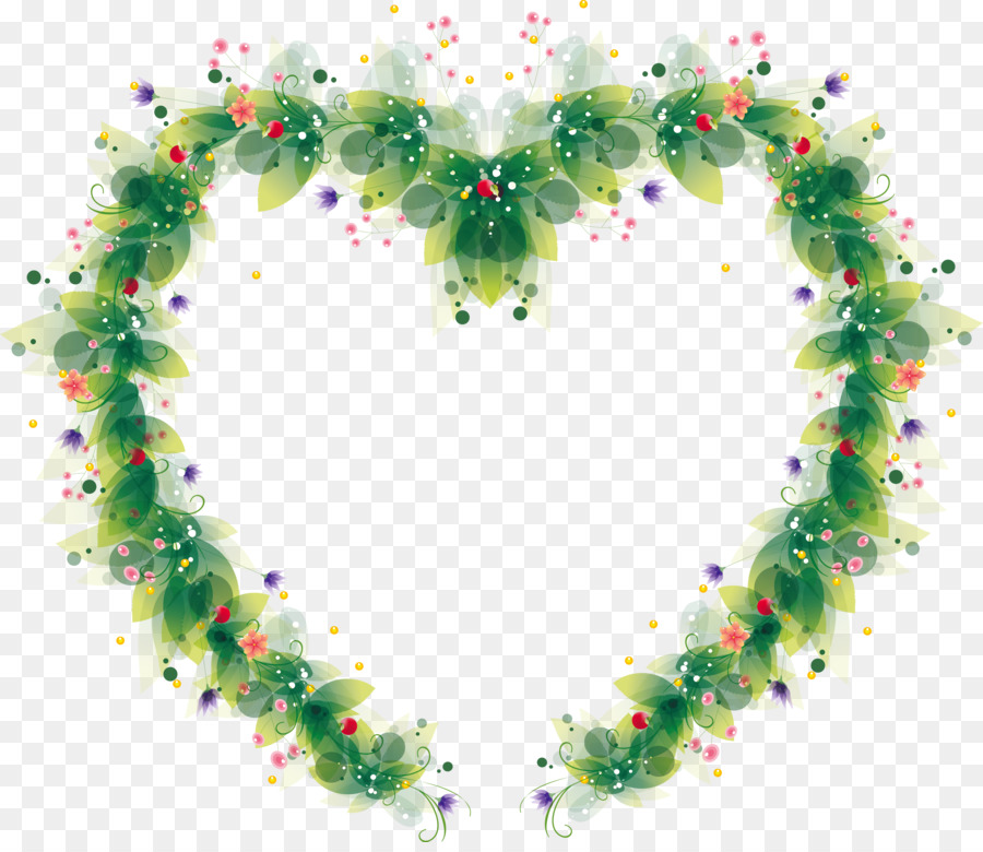 Corona De Corazon，Navidad PNG