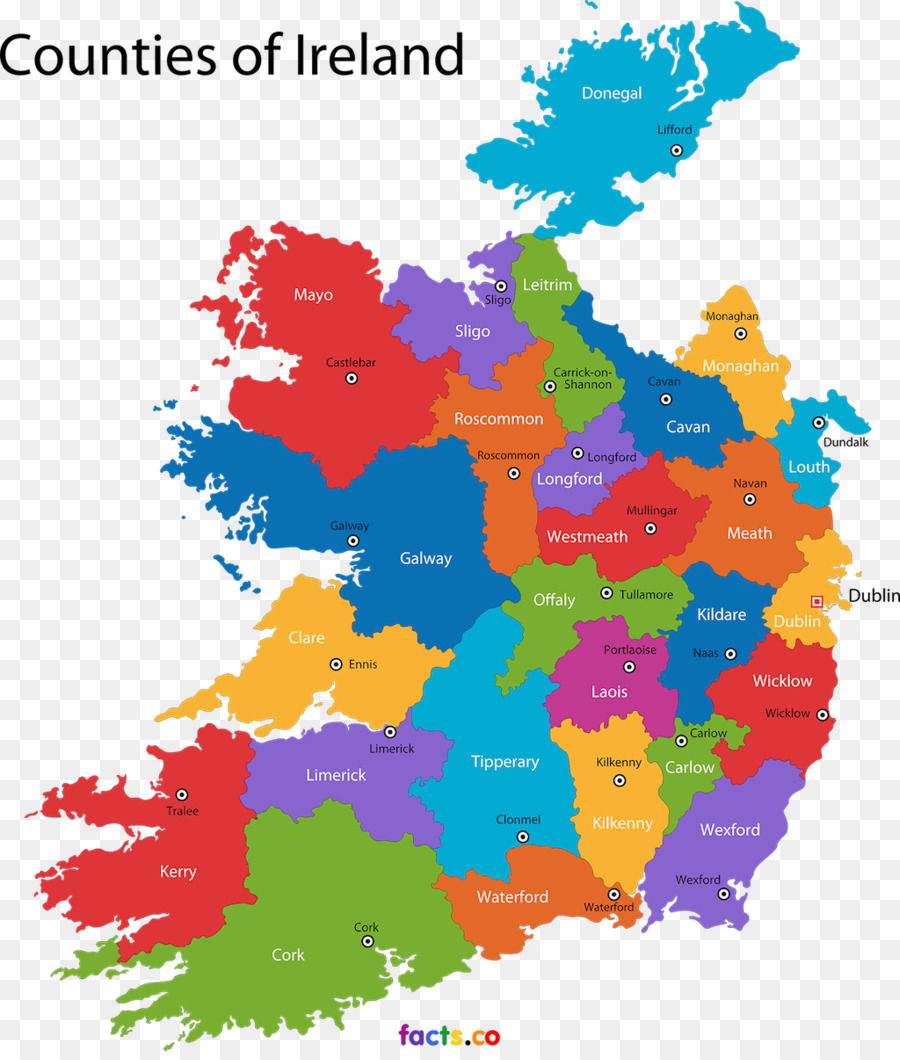 Mapa De Irlanda，Condados PNG