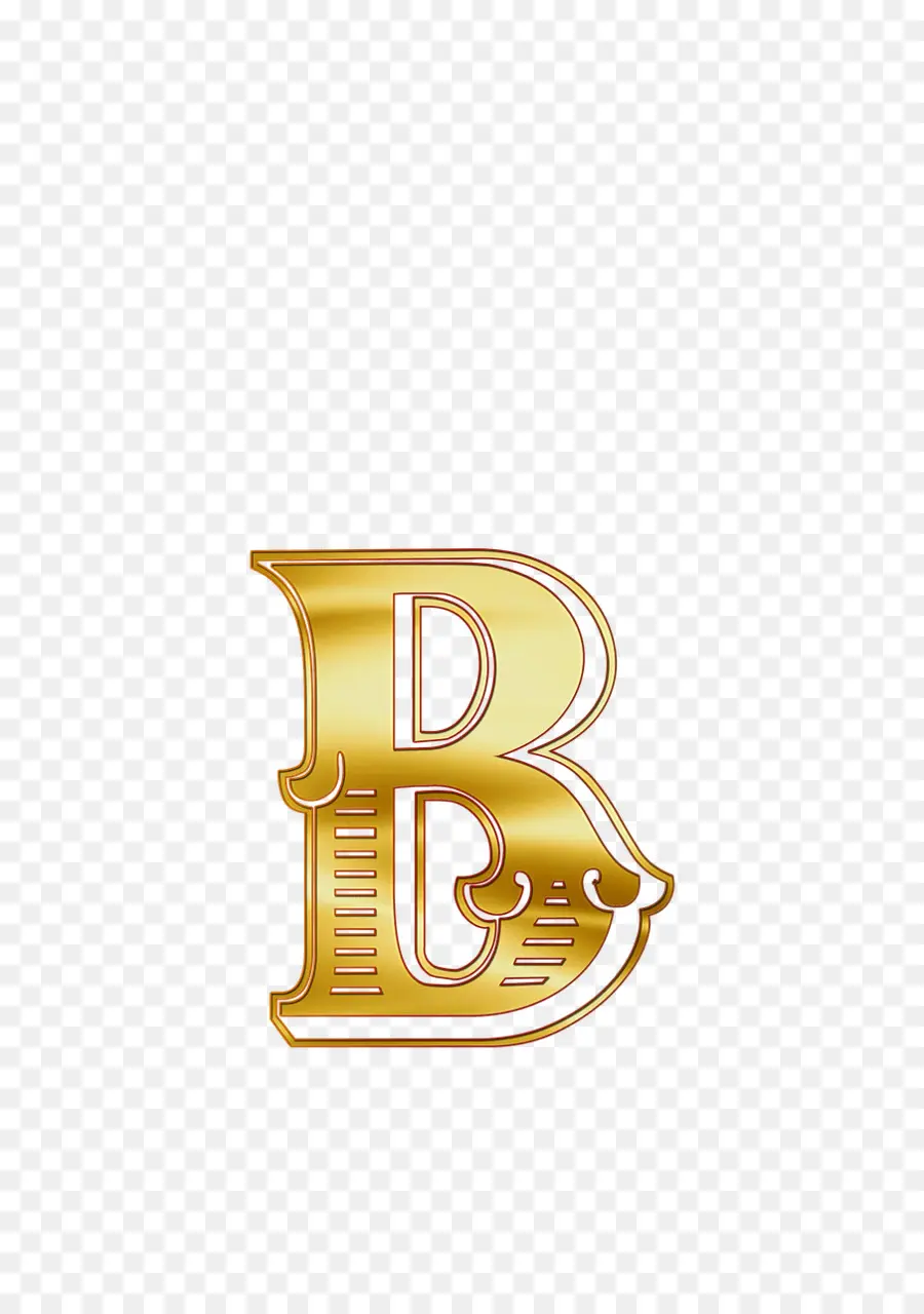 Letra B，Oro PNG