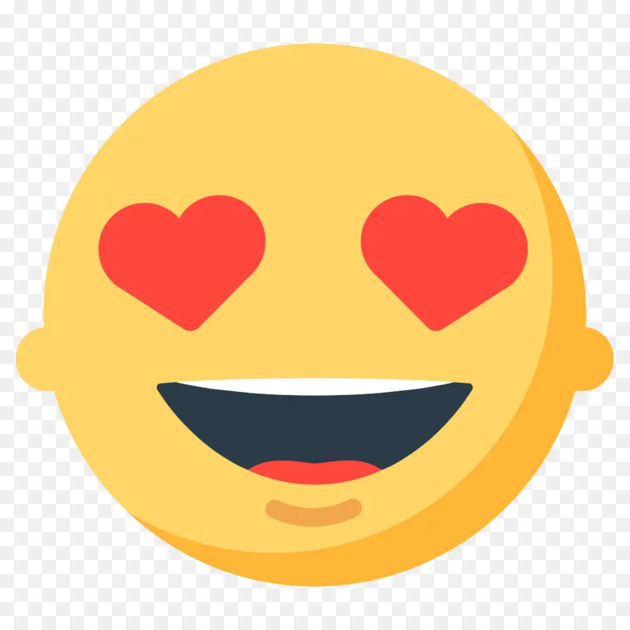 Emoji De Ojos De Corazón，Sonriente PNG