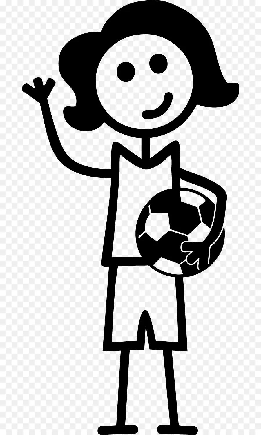 Figura De Palo Con Balón De Fútbol，Balón De Fútbol PNG