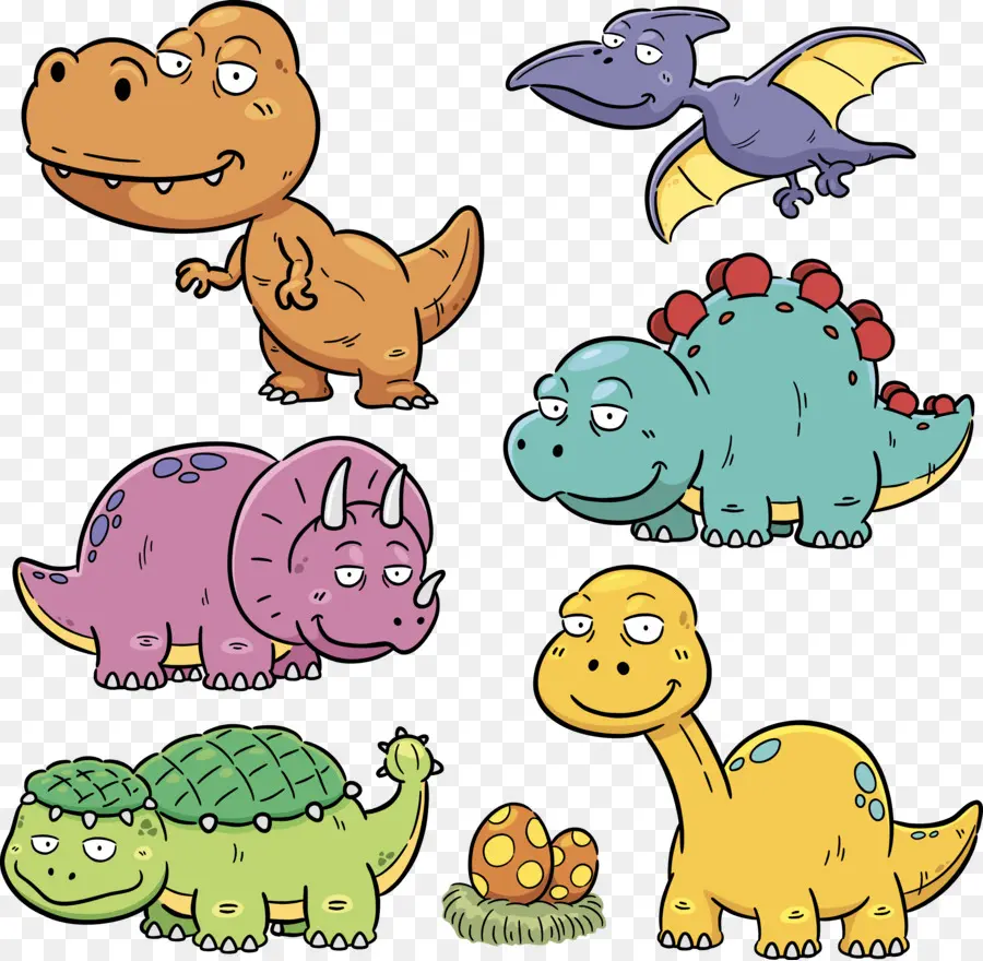 Dinosaurios，Dibujos Animados PNG