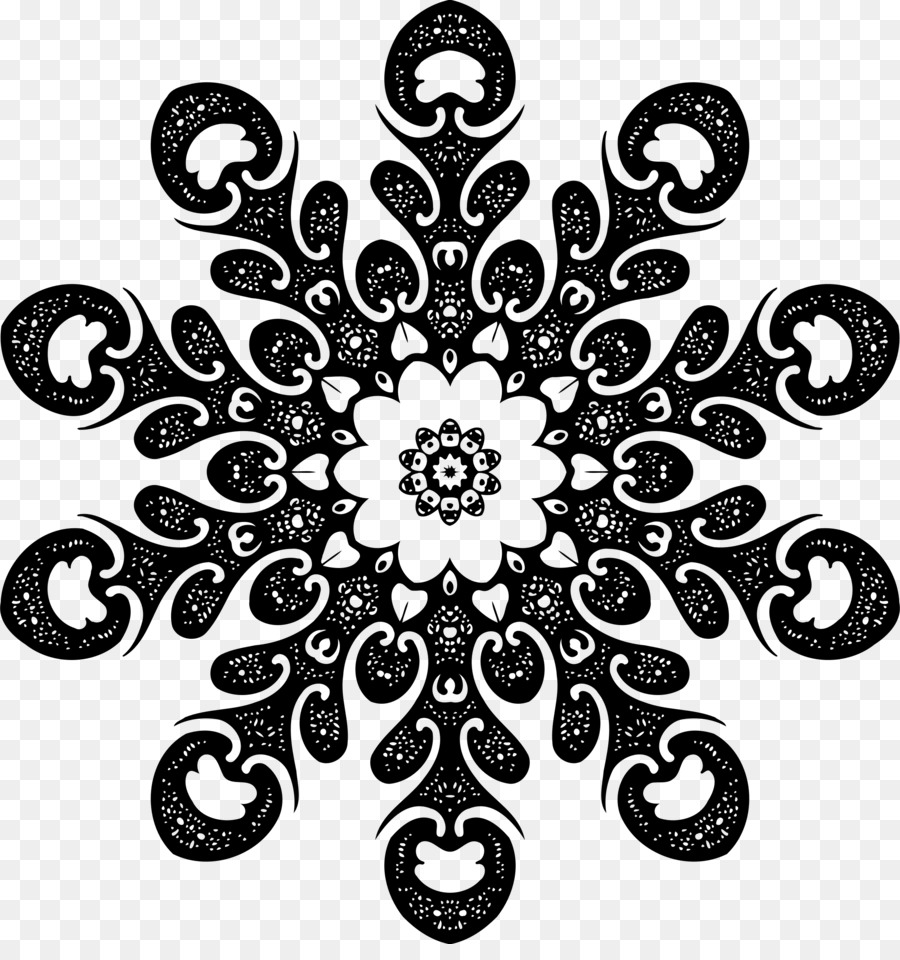 Mandala，En Blanco Y Negro PNG