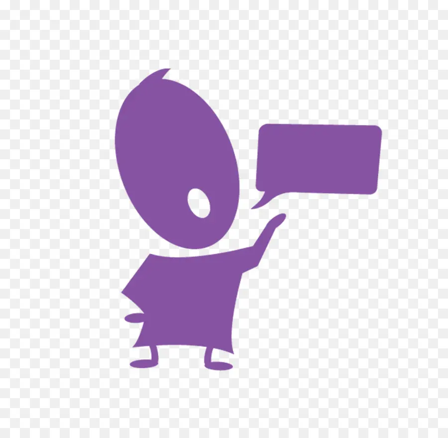 Personaje Morado，Burbuja De Diálogo PNG