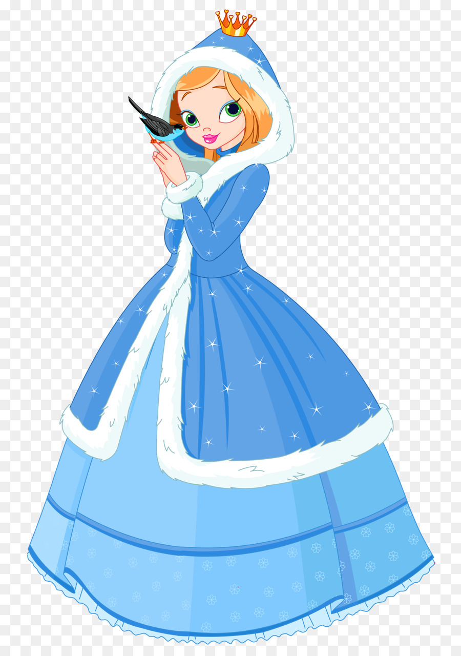 Princesa Con Vestido Azul，Cuento De Hadas PNG