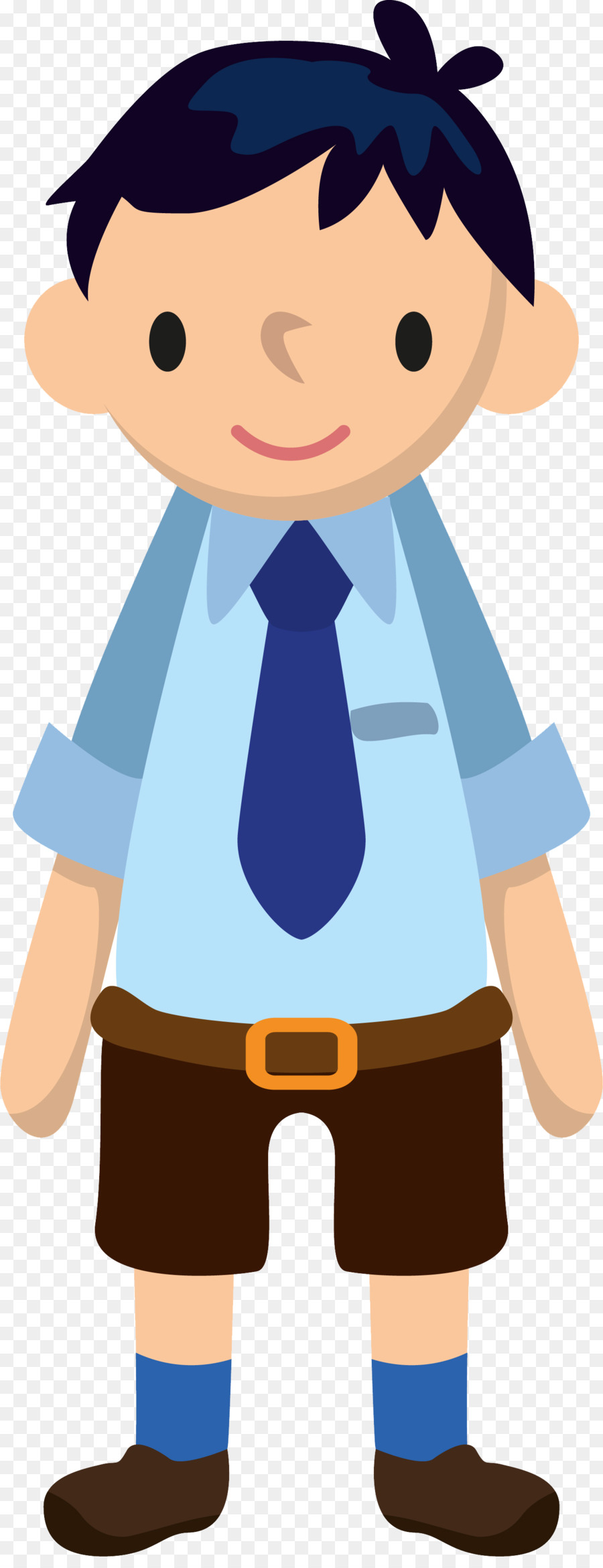 Niño De Dibujos Animados，Camisa Azul PNG