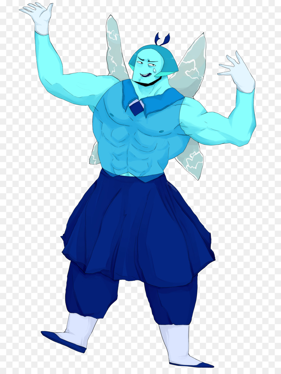 Carácter Azul，Muscular PNG