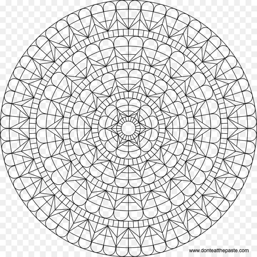 Mandala，Libro De Colorear PNG