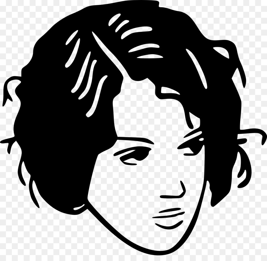 Cara En Blanco Y Negro，Cabello PNG