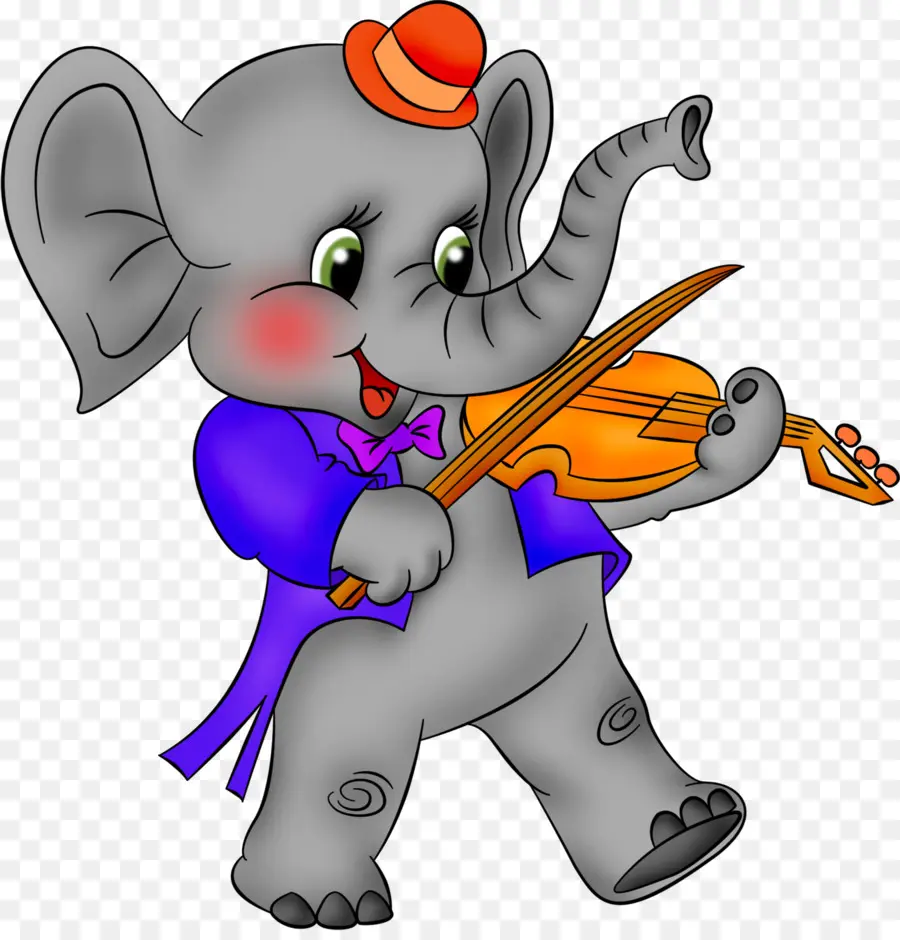 Elefante Tocando El Violín，Violín PNG