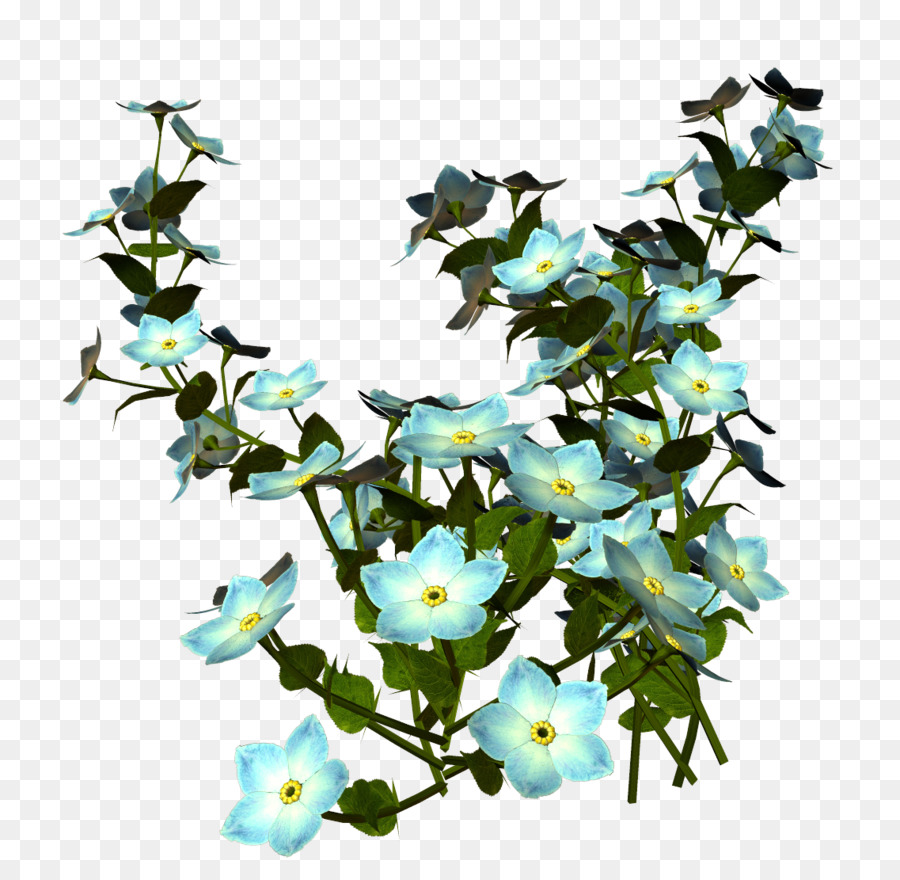 Flor，Rosa Azul PNG