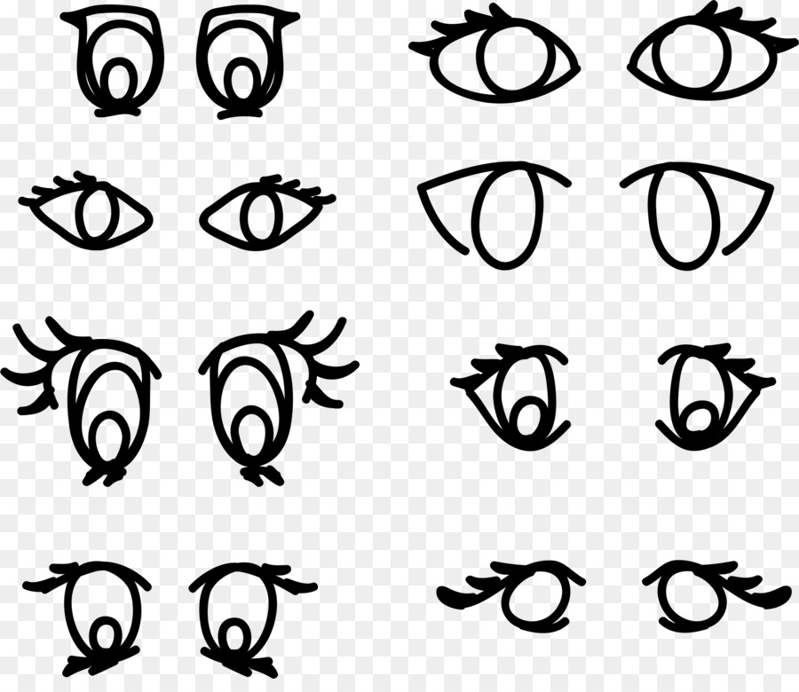 Ojos De Dibujos Animados，Expresiones PNG