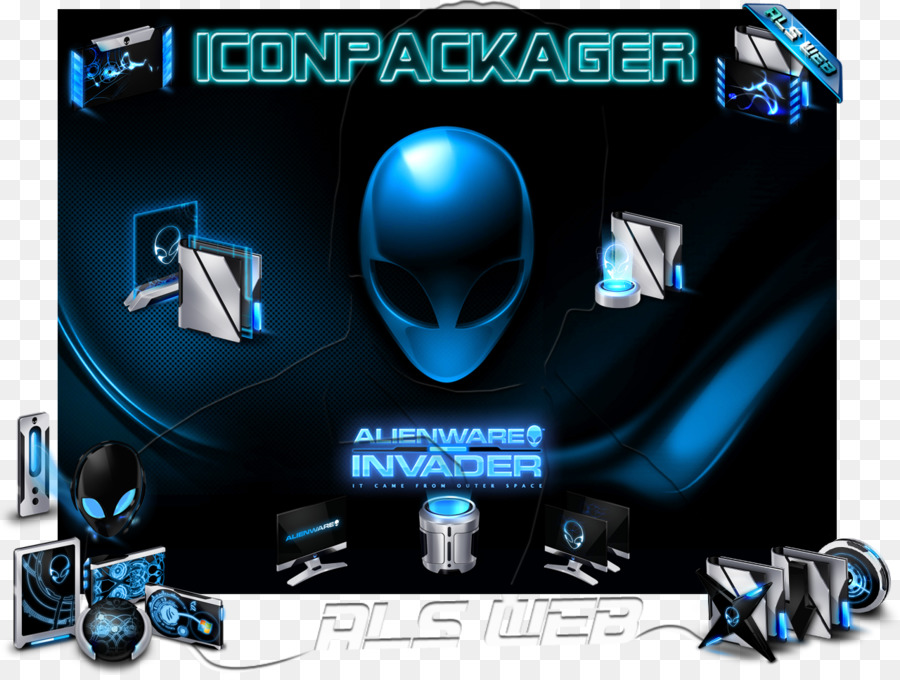 Paquete De Iconos De Alienware，Azul PNG