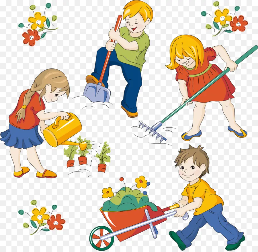 Jardinería Infantil，Niños PNG