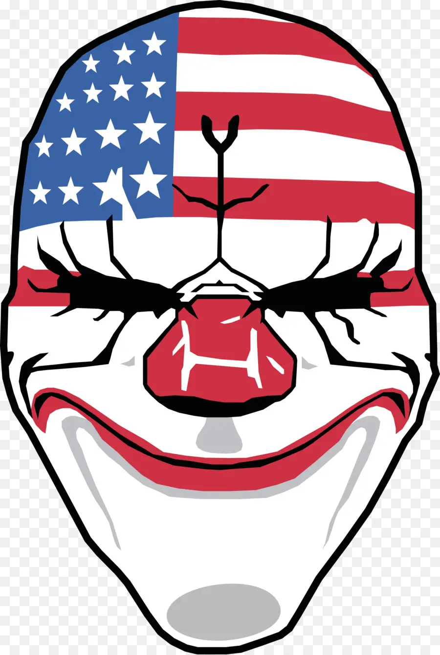 Máscara De Payaso De Bandera Americana，Payaso PNG