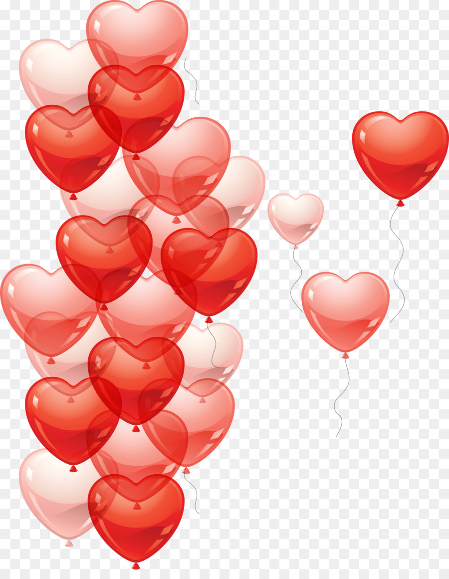 Globos De Corazon，Negro PNG