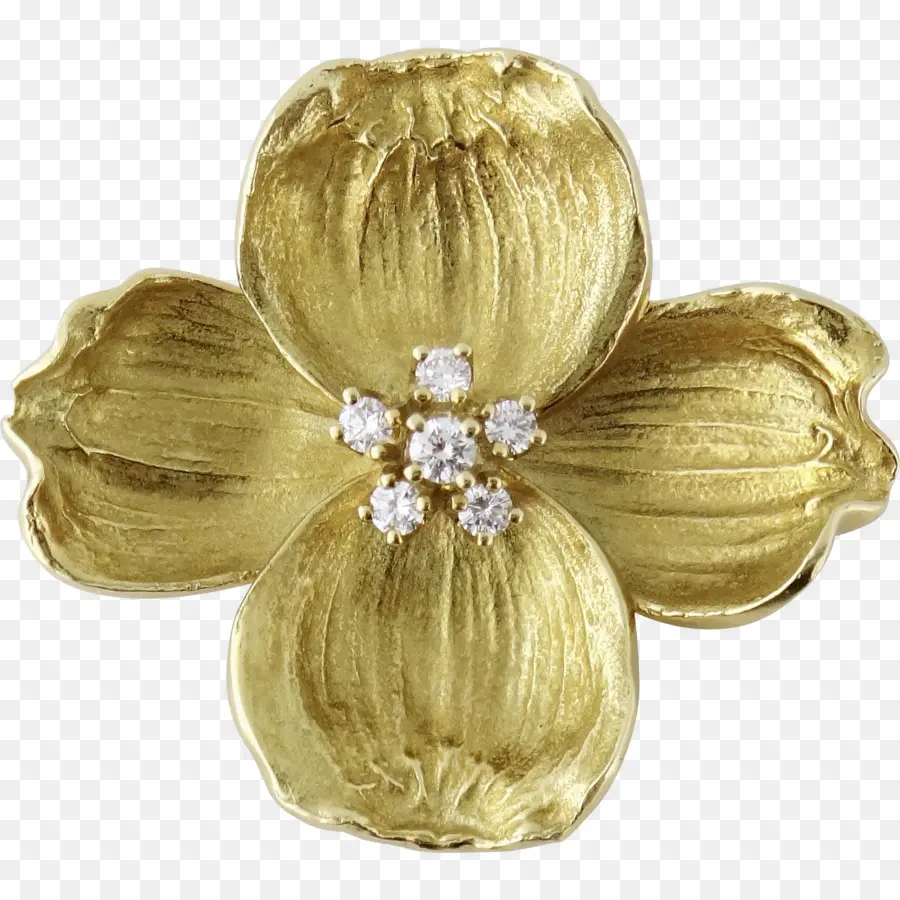 Broche Flor Dorada，Broche PNG