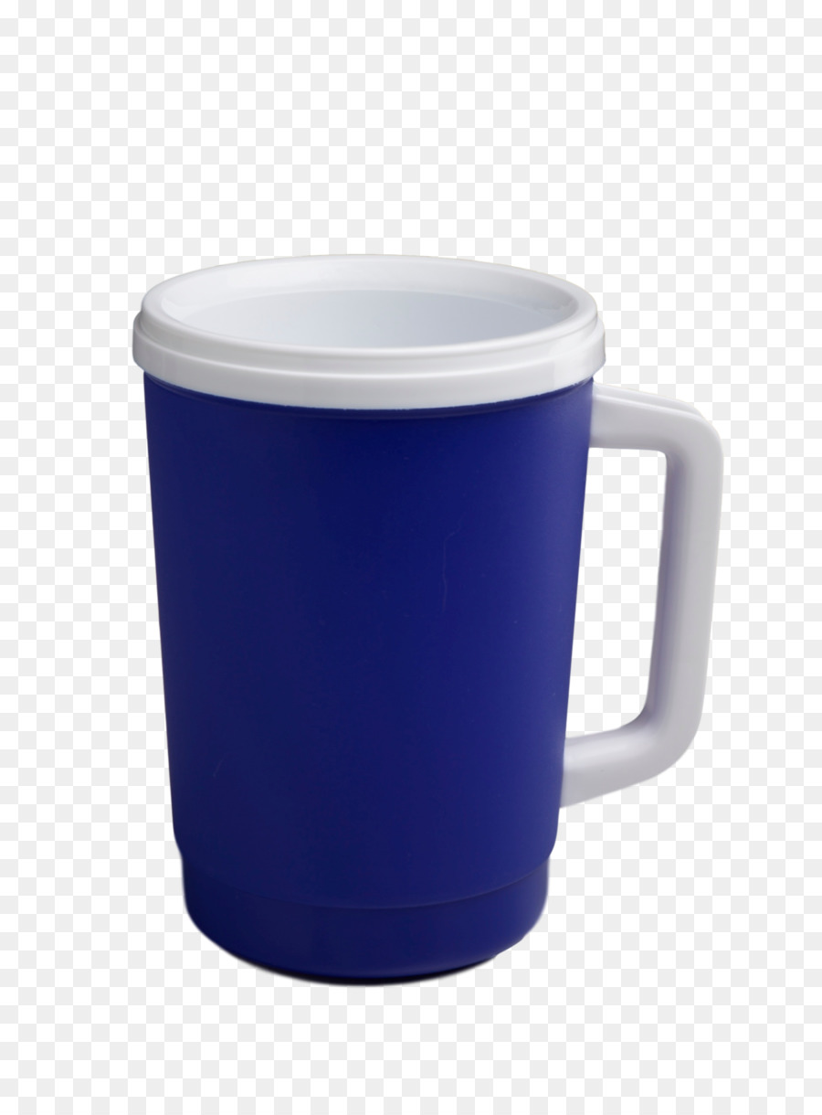 Taza Blanca Con Mango Rojo，Taza PNG