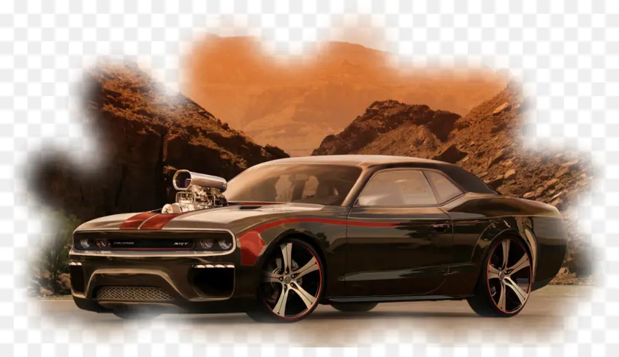 Coche Deportivo，Coche Musculoso PNG