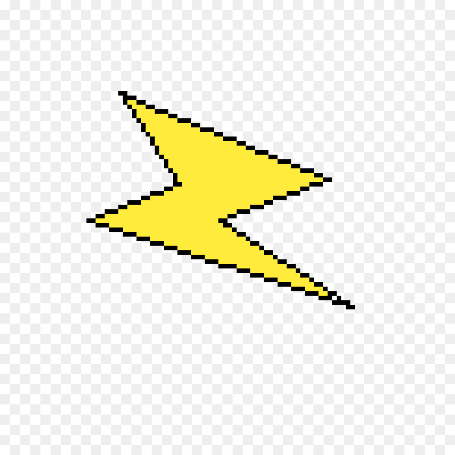 Rayo Amarillo Pixelado，Electricidad PNG