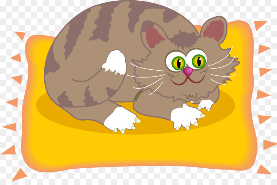 Gato De Dibujos Animados，Almohada PNG