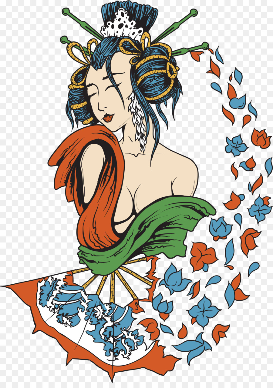 Geisha，Dibujo PNG