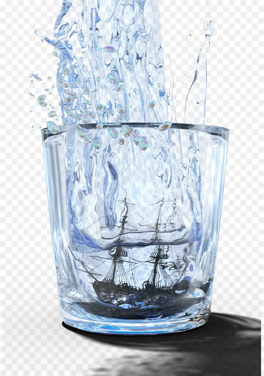 Vaso De Agua，Chapoteo PNG