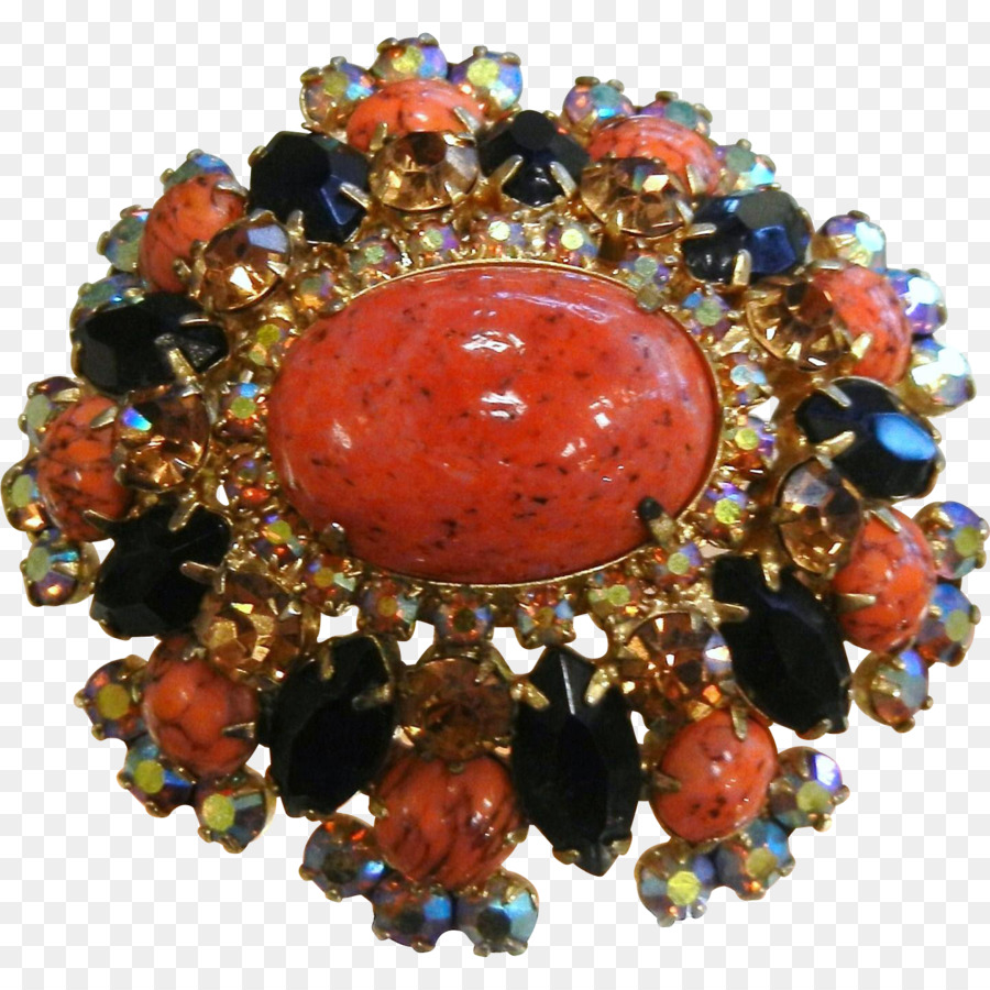 Broche Colorido，Piedra Preciosa PNG