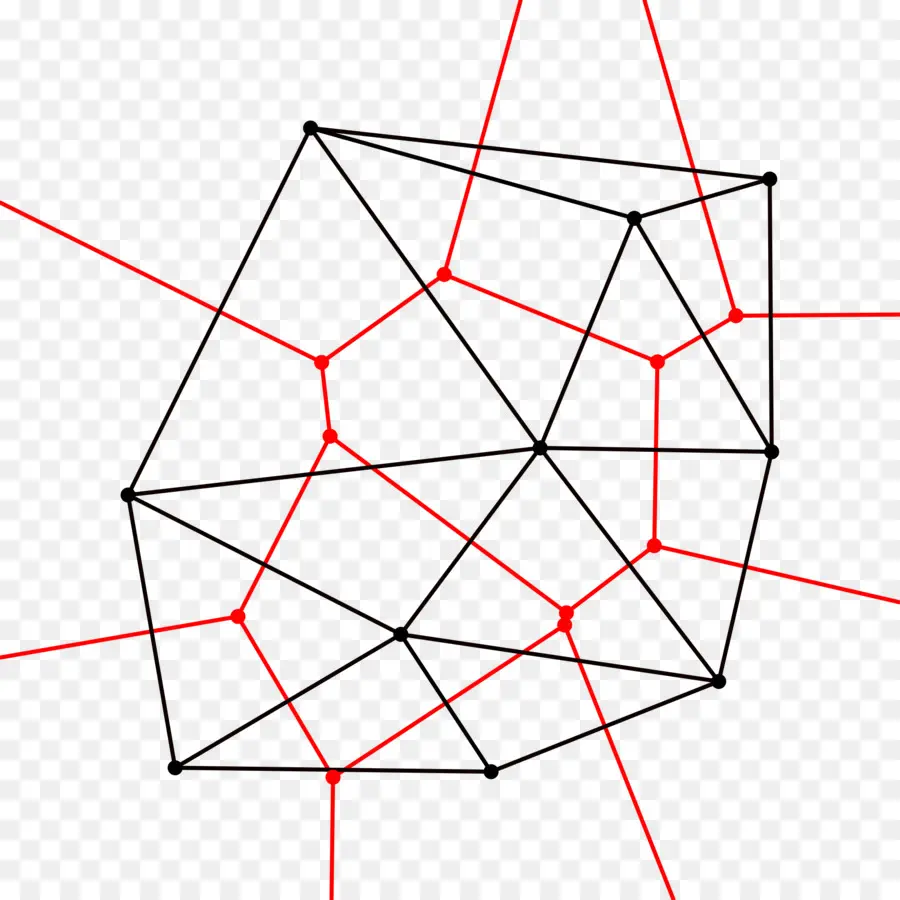 La Triangulación De Delaunay，Diagrama De Voronoi PNG