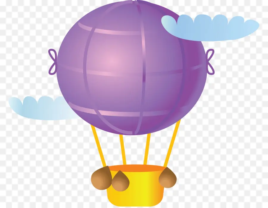 Globo Aerostático，Púrpura PNG