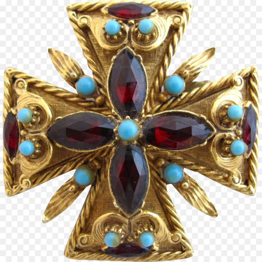 Broche Cruz，Oro PNG