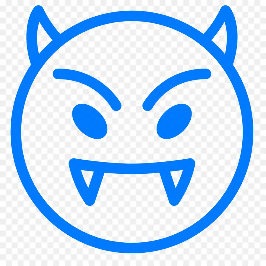 Emoji Del Diablo，Azul PNG