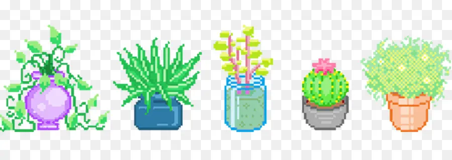 Plantas De Píxeles，Arte De Píxeles PNG