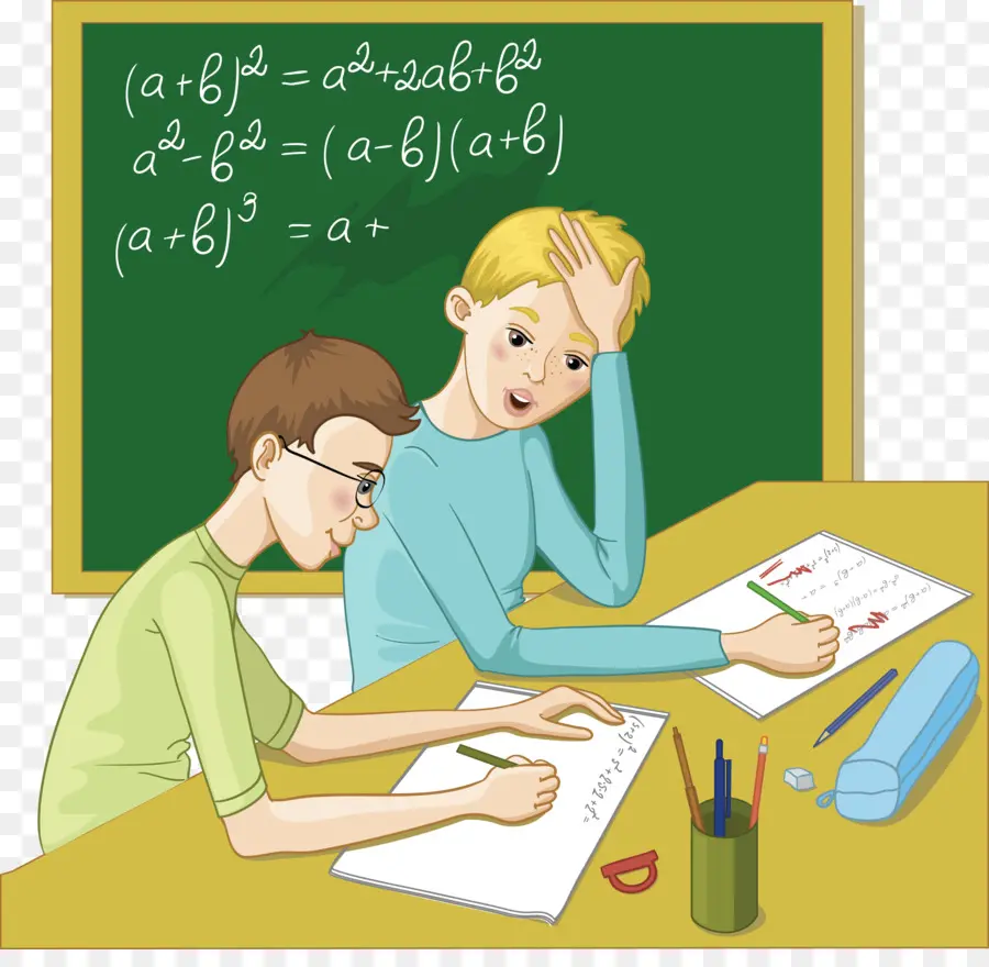 Estudiantes Que Estudian Matemáticas，Aula PNG