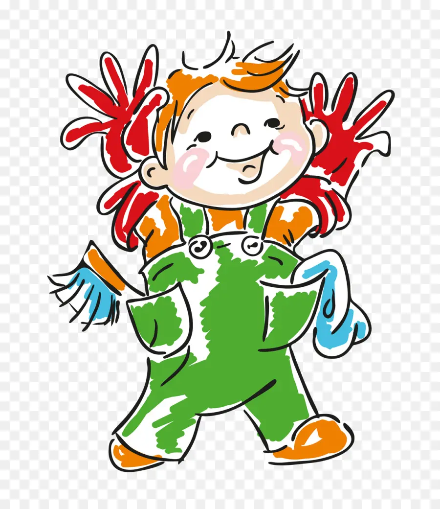 Niño Con Pintura，Cuadro PNG