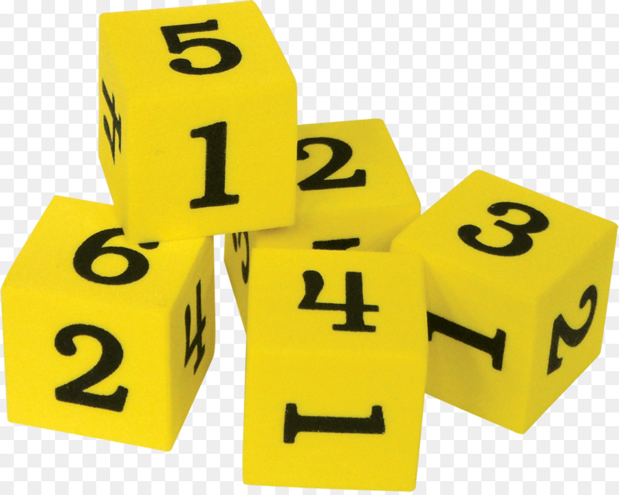 Dados Numerados Amarillos，Juego PNG