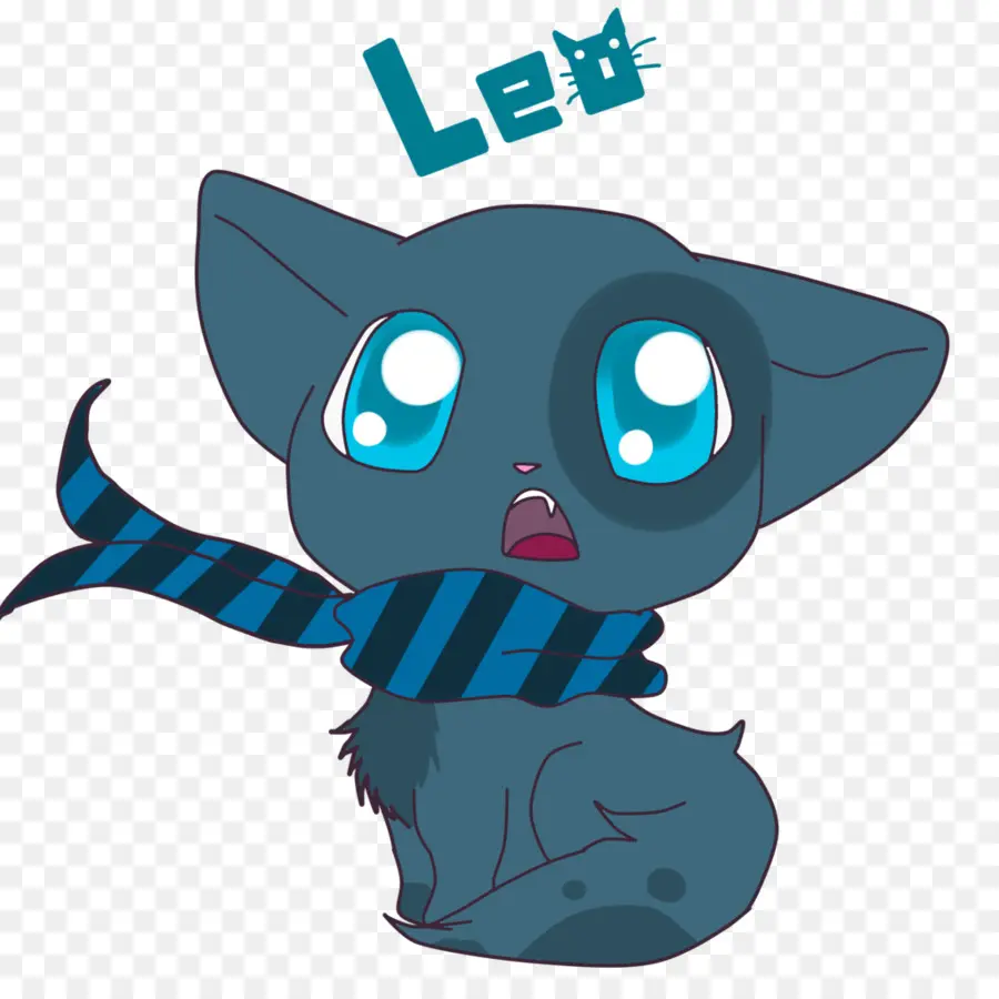 Gato De Dibujos Animados，Ojos Azules PNG